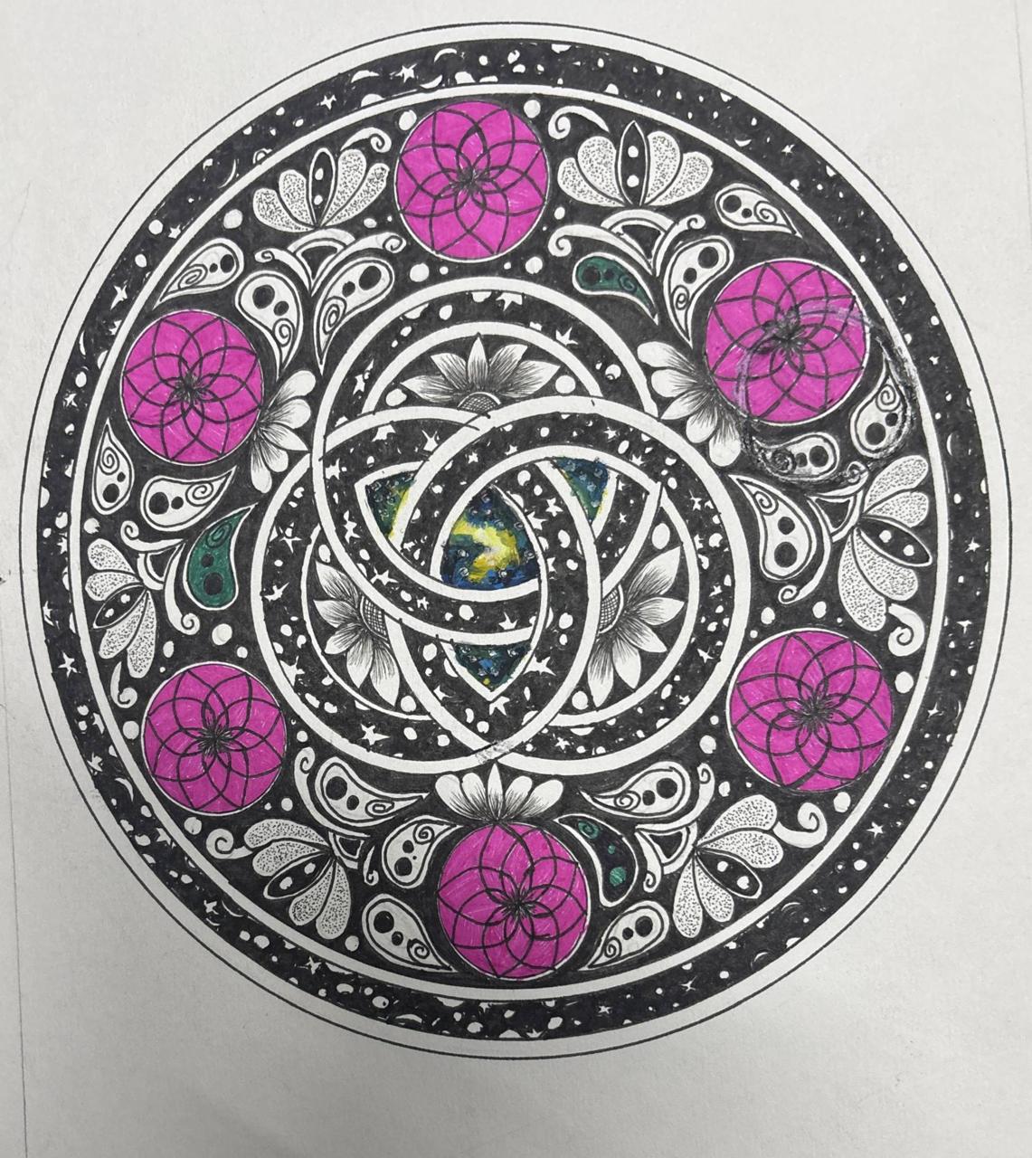 Celestial Bloom – Galaxy-Inspired Mandala Art