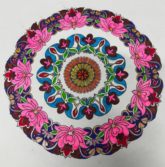 Handcrafted Mandala Wall Art – Floral Bloom Radiance