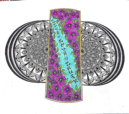 Floral Fusion Mandala Art – "Live Love Laugh"