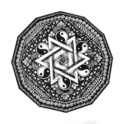 Yin-Yang Harmony Mandala - Balance With Chaos